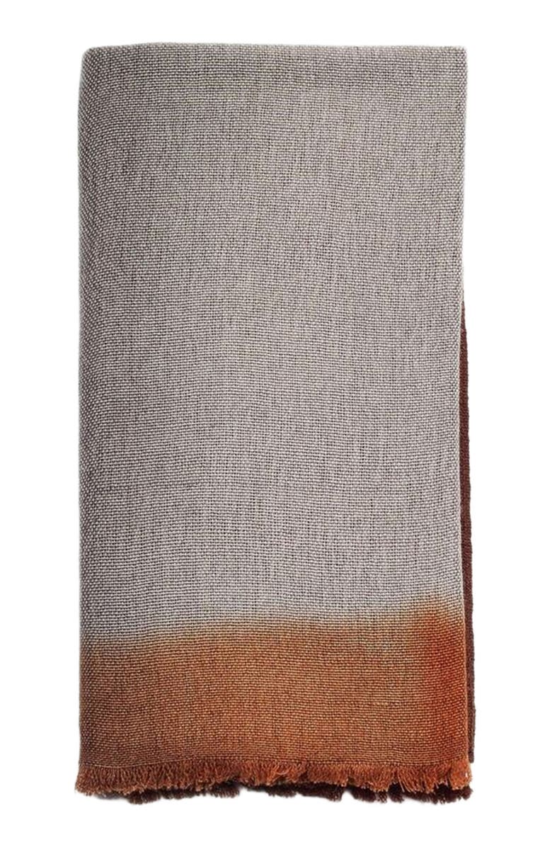 Studio Variously Handloom Handspun Merino Throw, Alternate, color, Brown