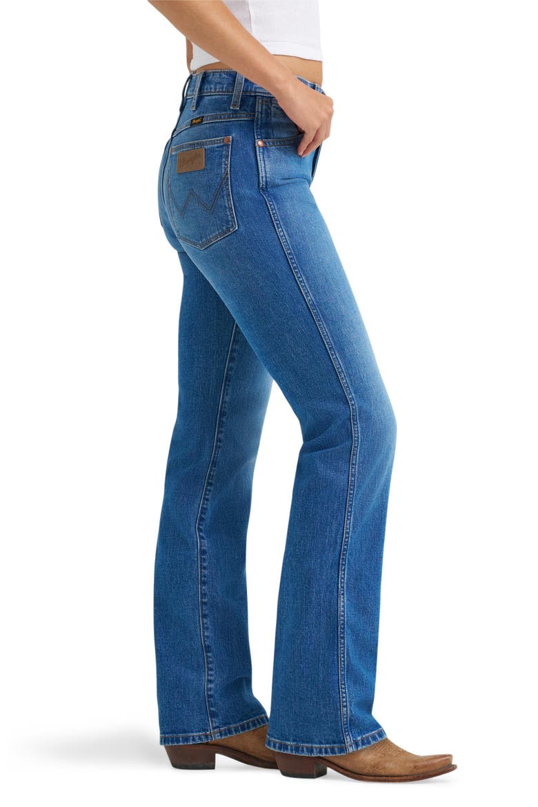 Wrancher Mid Rise Bootcut Jeans, Alternate, color, CAVIAR