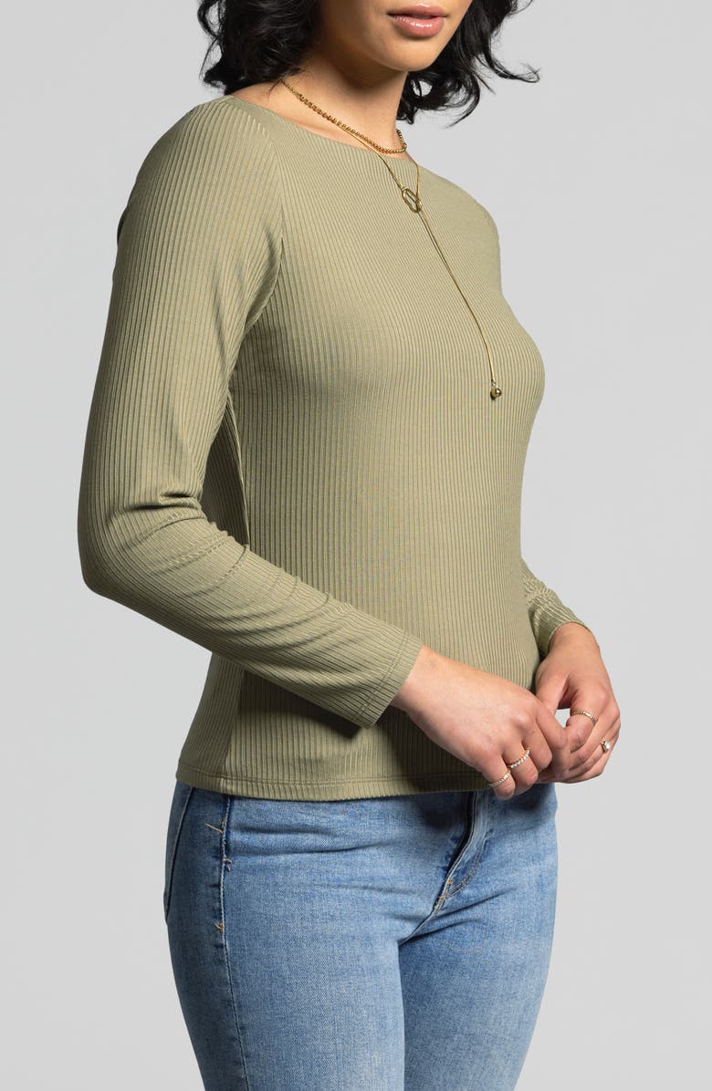 WEEKEND LOS ANGELES Arabella Rib Top, Alternate, color, Bonsai