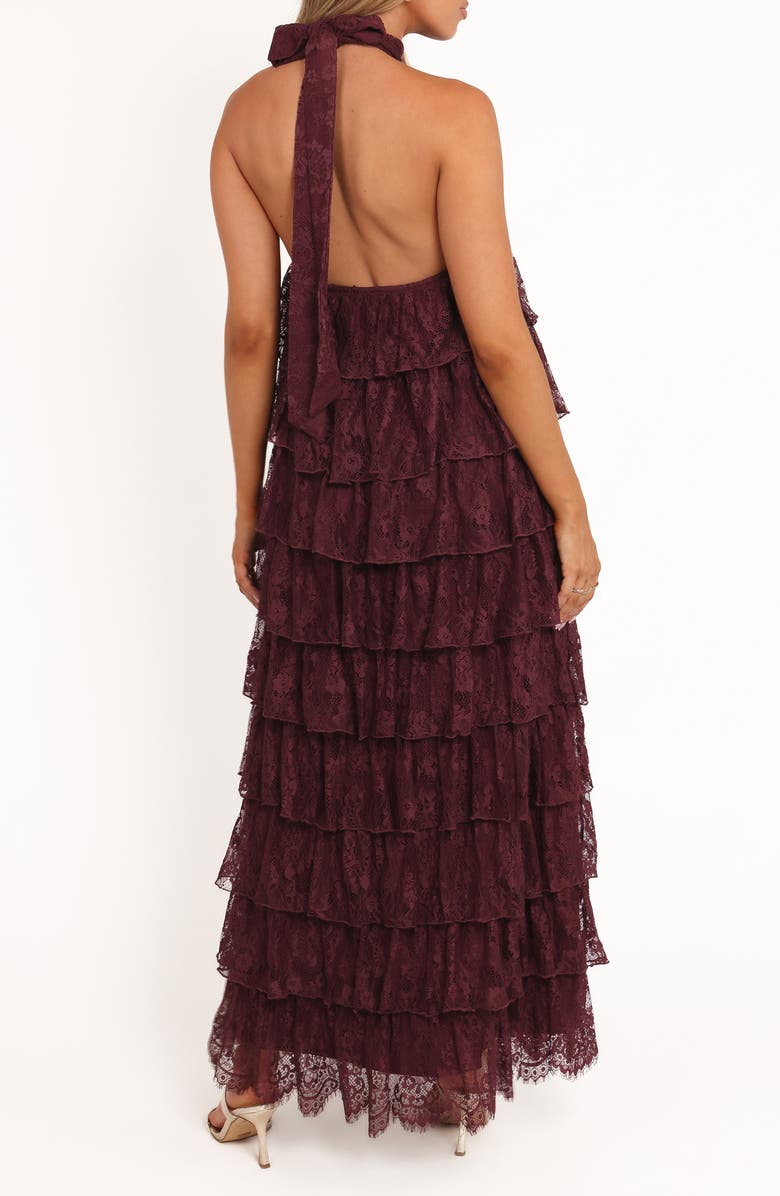 Petal & Pup Zoella Ruffle Tiered Maxi Dress, Alternate, color, Cherry Lace