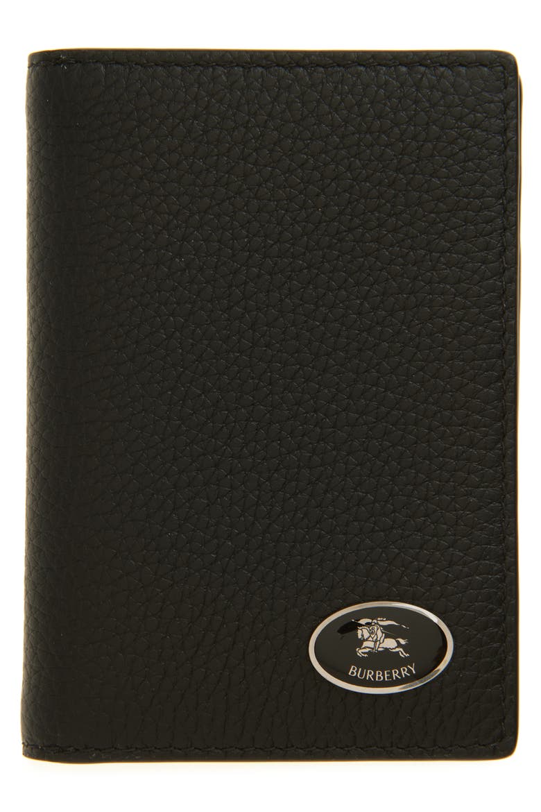 Bateman Cotswolds Leather Bifold Card Case, Main, color, BLACK