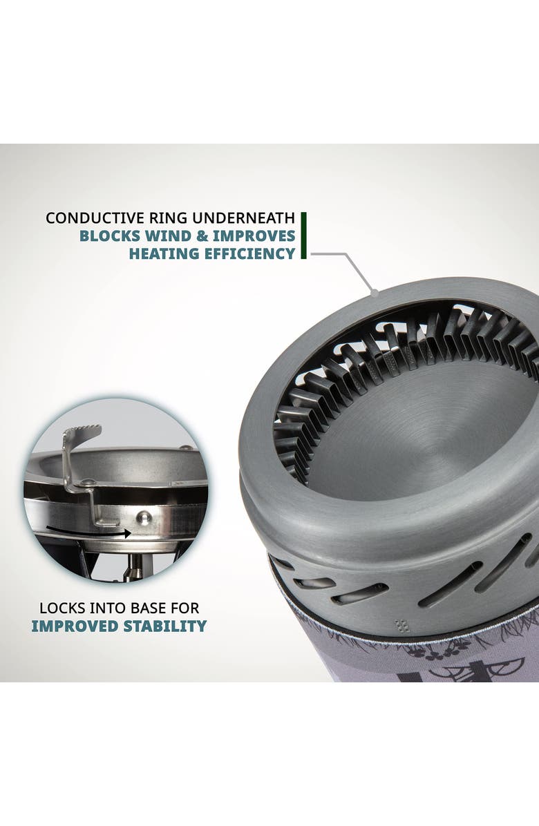 Hike Crew Portable Stove & Cooking System with 1L Pot, Compact Propane Stove Cooktop with Handle, Alternate, color, Black