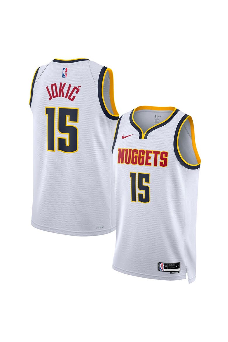 Unisex Nike Nikola Jokic White Denver Nuggets Swingman Jersey - Association Edition, Alternate, color, White