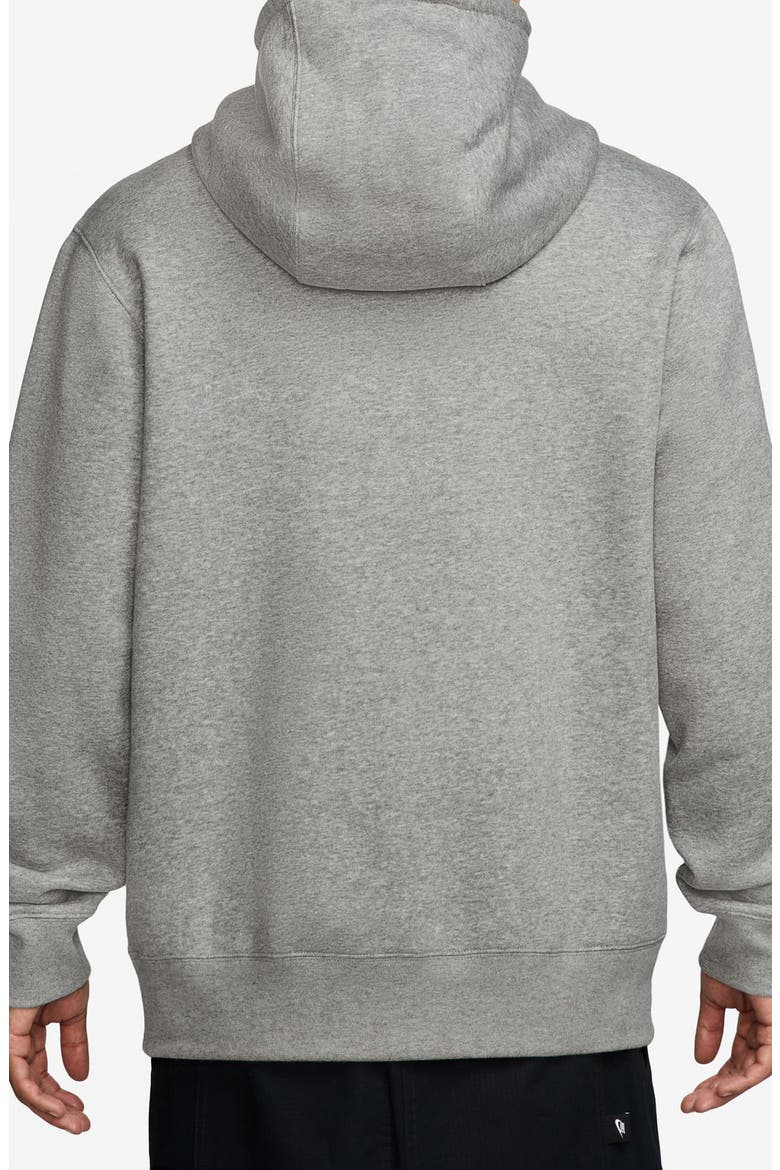 Club Fleece Hoodie, Alternate, color, 063 D GR H/WHITE