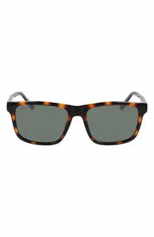 Lacoste Casual Elegance 56mm Rectangular Sunglasses