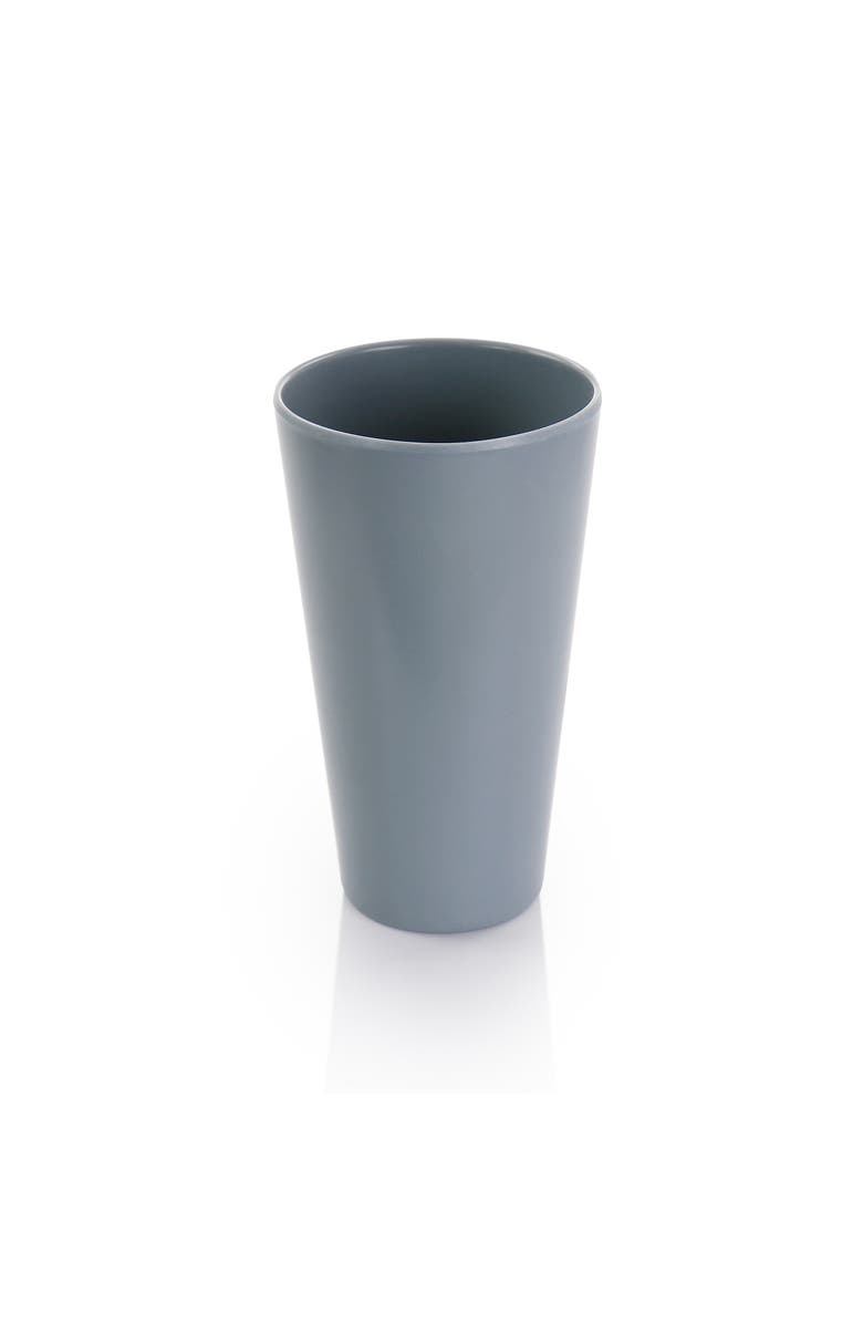 Gibson Home 12 Piece Grayson Melamine Square Dinnerware Set, Alternate, color, Grey