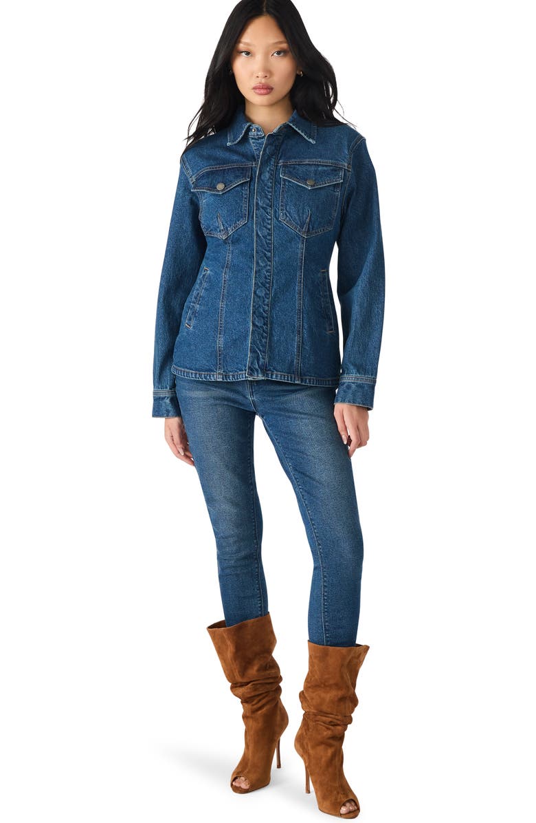 Steve Madden Parc Denim Jacket, Alternate, color, Midnight Blue