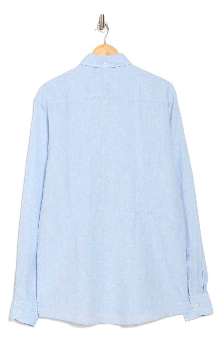 Eton Contemporary Fit Linen Dress Shirt, Alternate, color, 