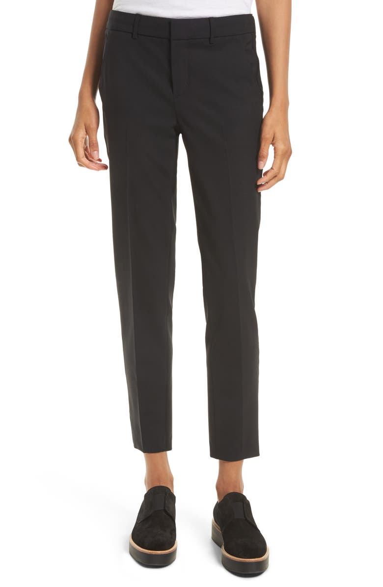Vince Crop Stretch Wool Pants, Main, color, 