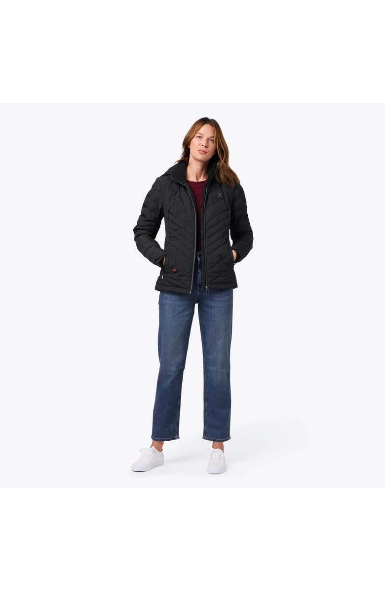 Mobile Warming Crest Natural Down Heated Jacket, Alternate, color, Black