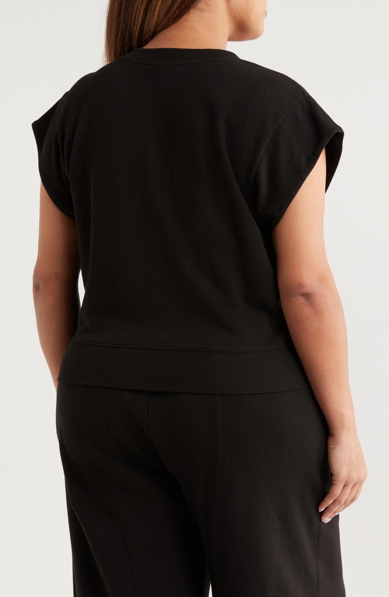 Wit & Wisdom Extended Shoulder Notch Neck Top, Alternate, color, Black