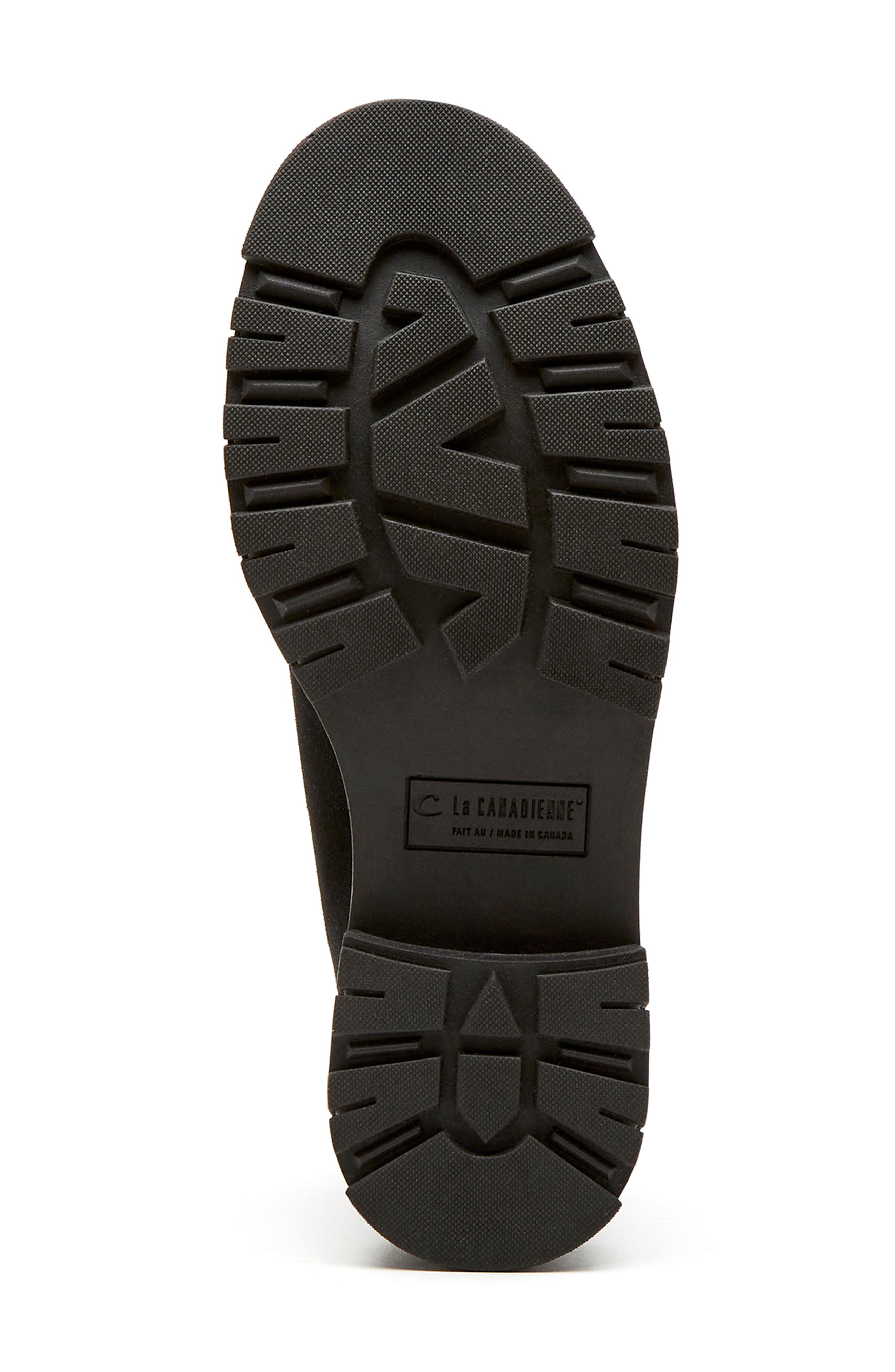 La Canadienne Delta Genuine Shearling Lined City Dry<sup>™</sup> Waterproof Bootie, Alternate, color, Black Leather