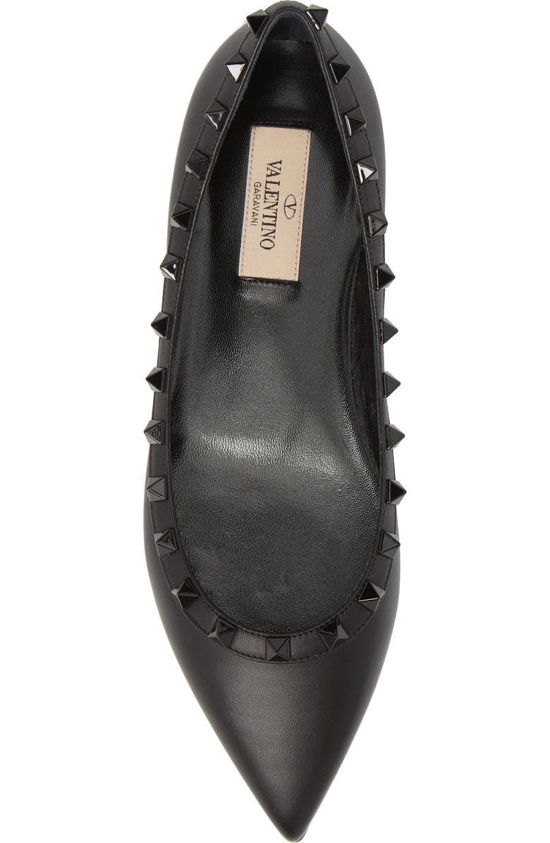 Valentino Garavani Rockstud Ballerina Flat, Alternate, color,
