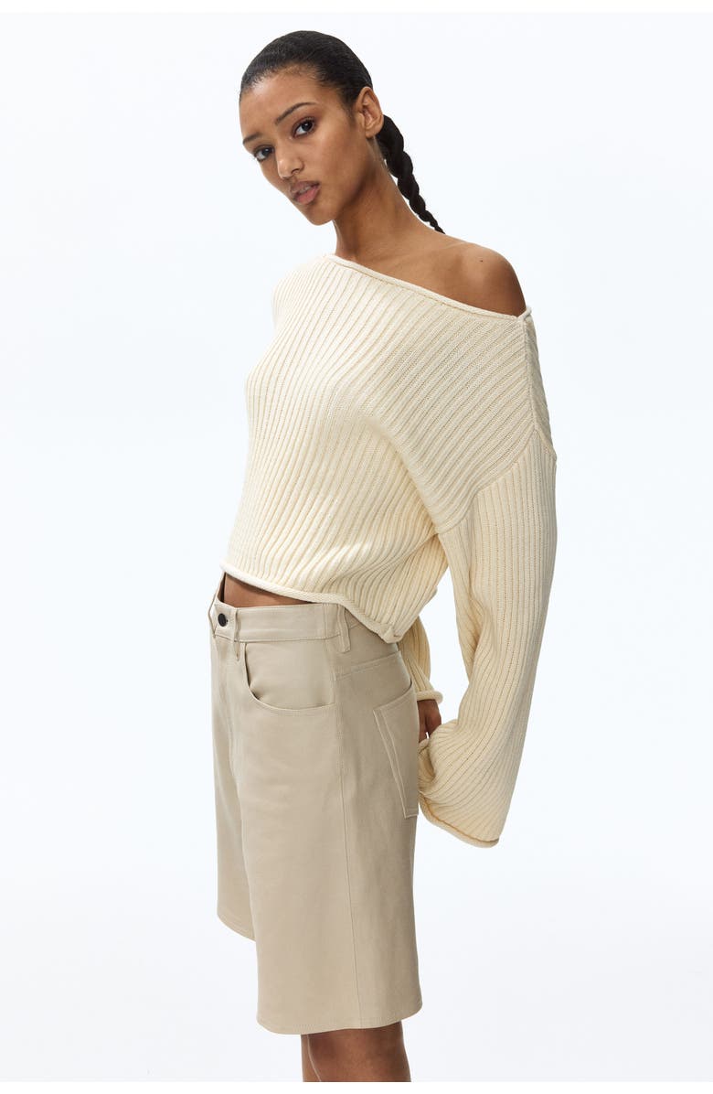 H&M Rib-knit Boat-neck Jumper, Alternate, color, Light Beige