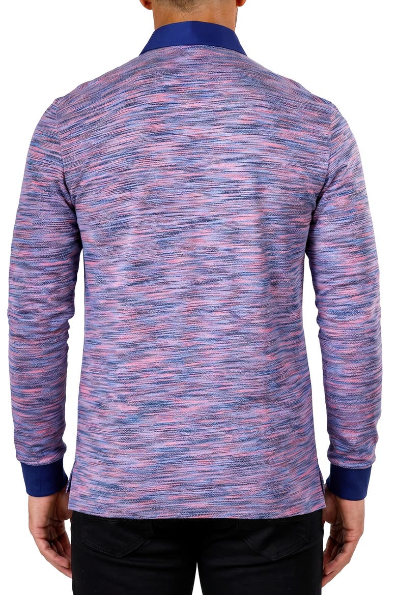 Newton Long Sleeve Polo, Alternate, color, PINK