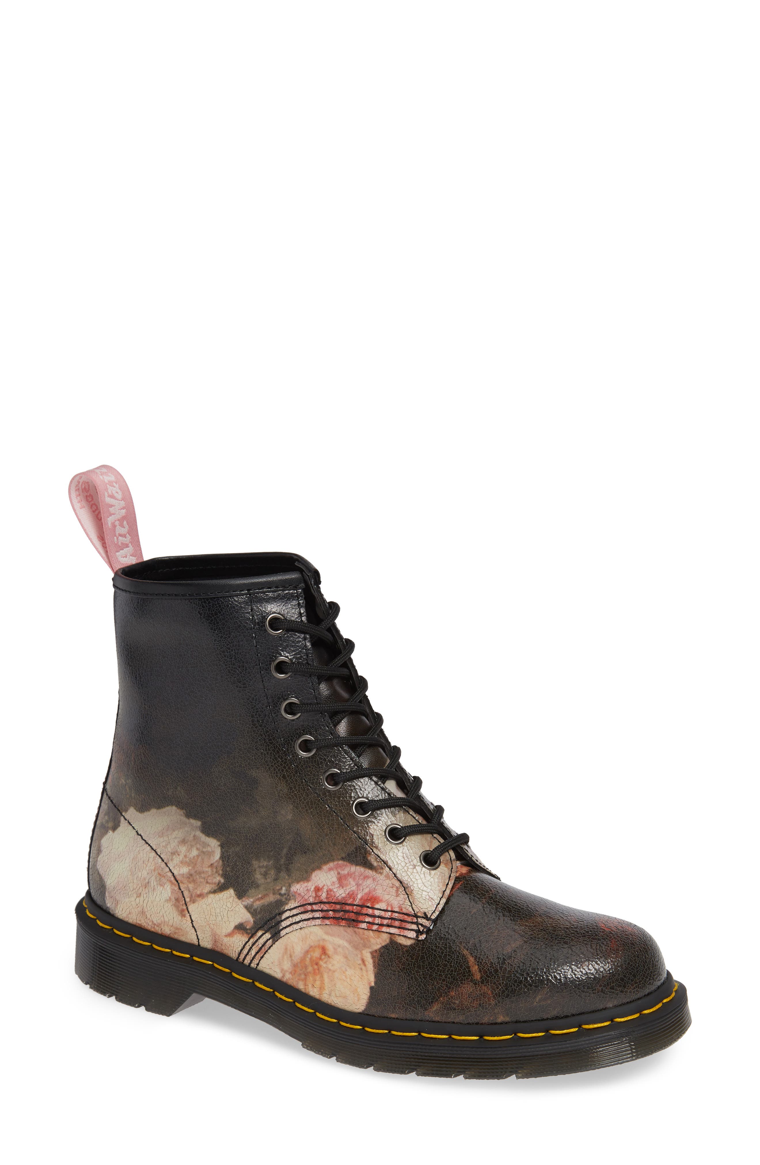 Dr. Martens 1460 Power Floral Leather Boot, Main, color, 