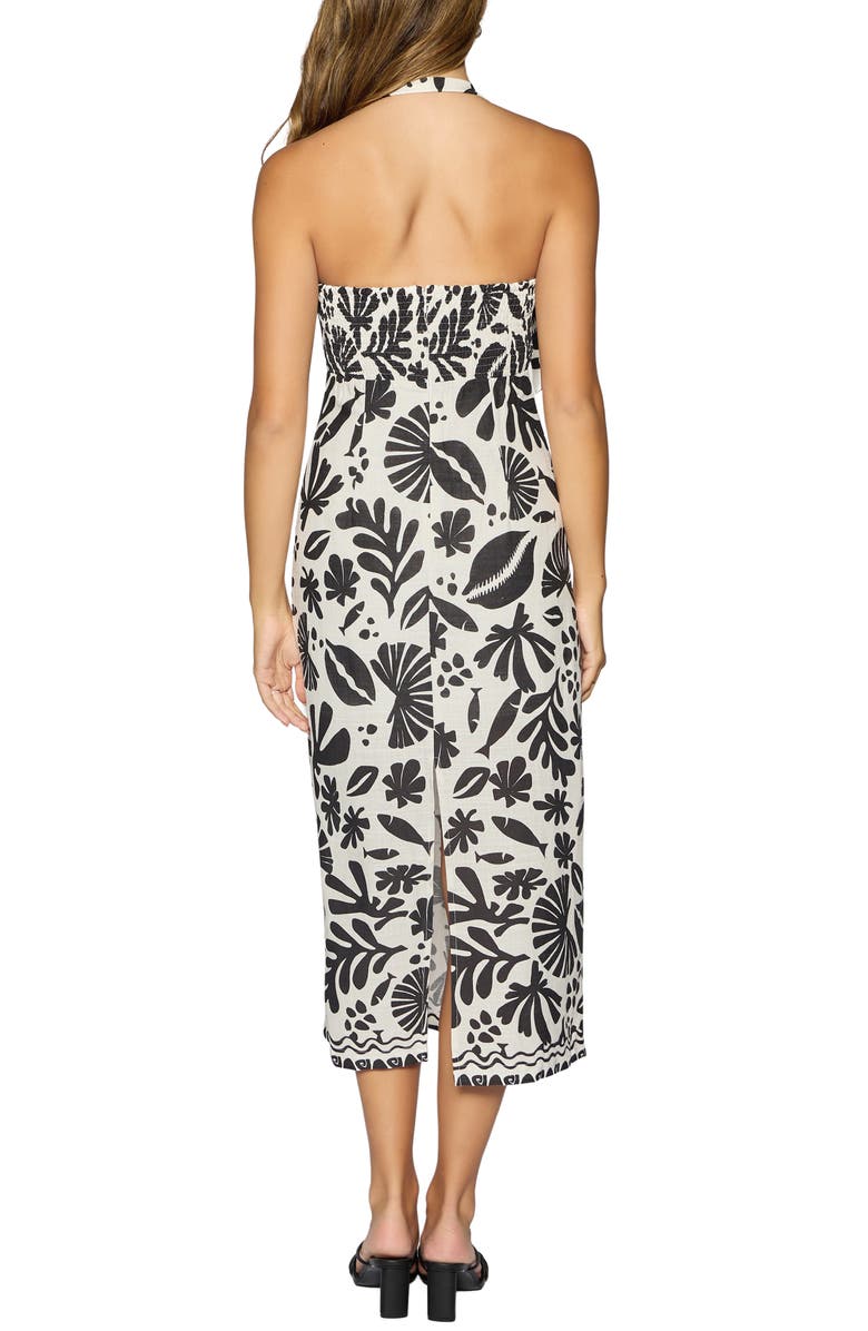 Lost + Wander Tropical Bliss Halter Midi Dress, Alternate, color,