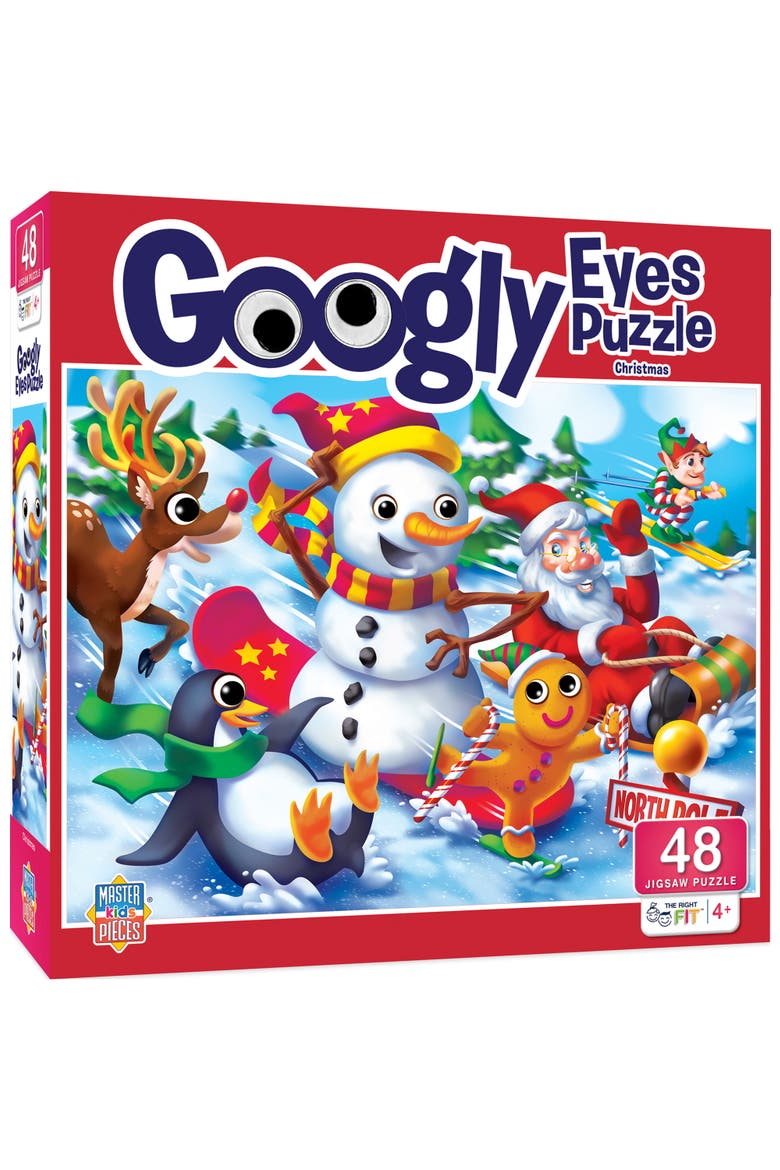 Googly Eyes Christmas 48 Piece Puzzle, Main, color, Multicolor