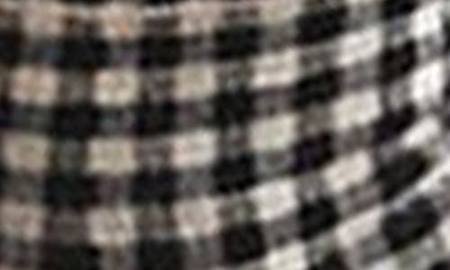 Memoi Gingham Ankle Socks In Black