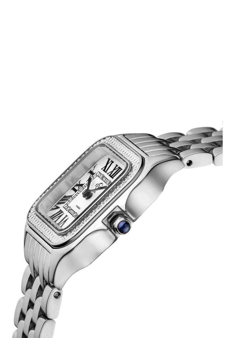 Women's Milan Diamond Dial Bracelet Watch, 27.5mm, Alternate, color, SILVER