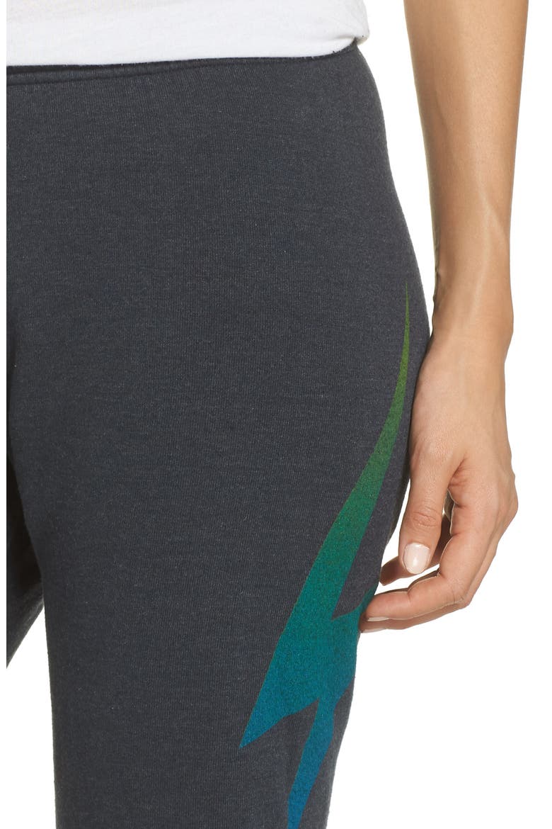 Bolt Fade Sweapants, Alternate, color, CHARCOAL/ GREEN