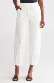 PATRIZIA LUCA Stitch Detail Stretch Cotton Pants
