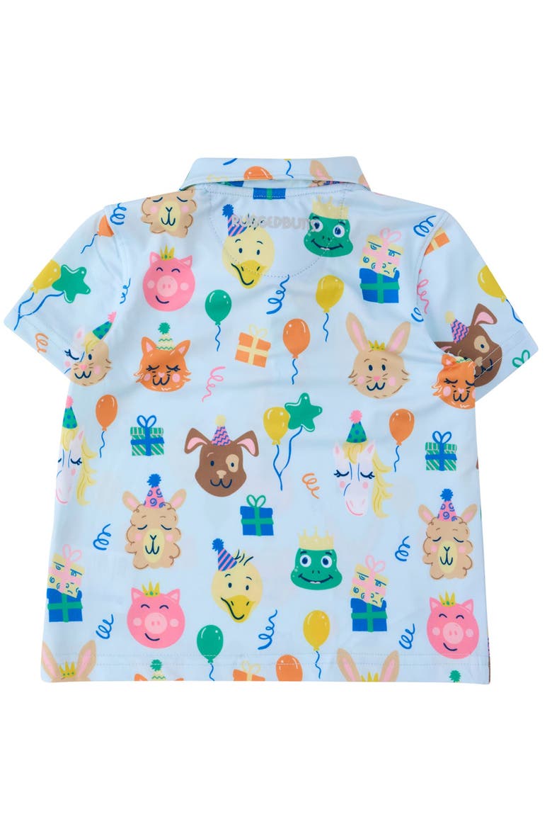 Knit Short Sleeve Performance Polo, Alternate, color, Party Animals
