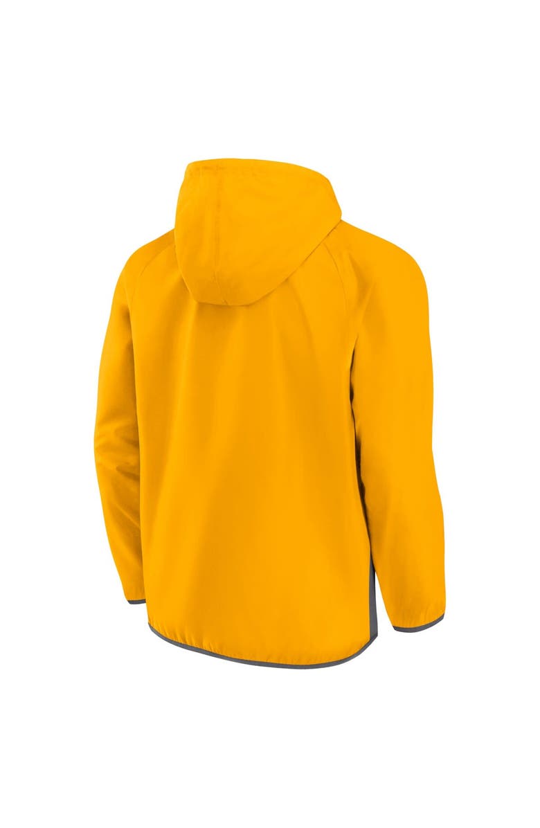 FANATICS Men's Fanatics Branded Gold Nashville Predators Flagrant Foul Anorak Raglan Half-Zip Hoodie Jacket, Alternate, color, Gold