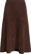 Nordstrom Brushed Cashmere Circle Midi Skirt