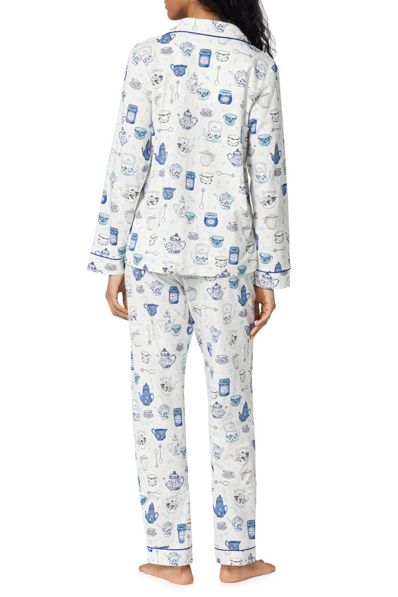 Teapot Cotton Blend Pajamas, Alternate, color, LADY GREY