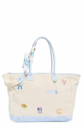Madden Girl Embroidered Canvas Tote Bag