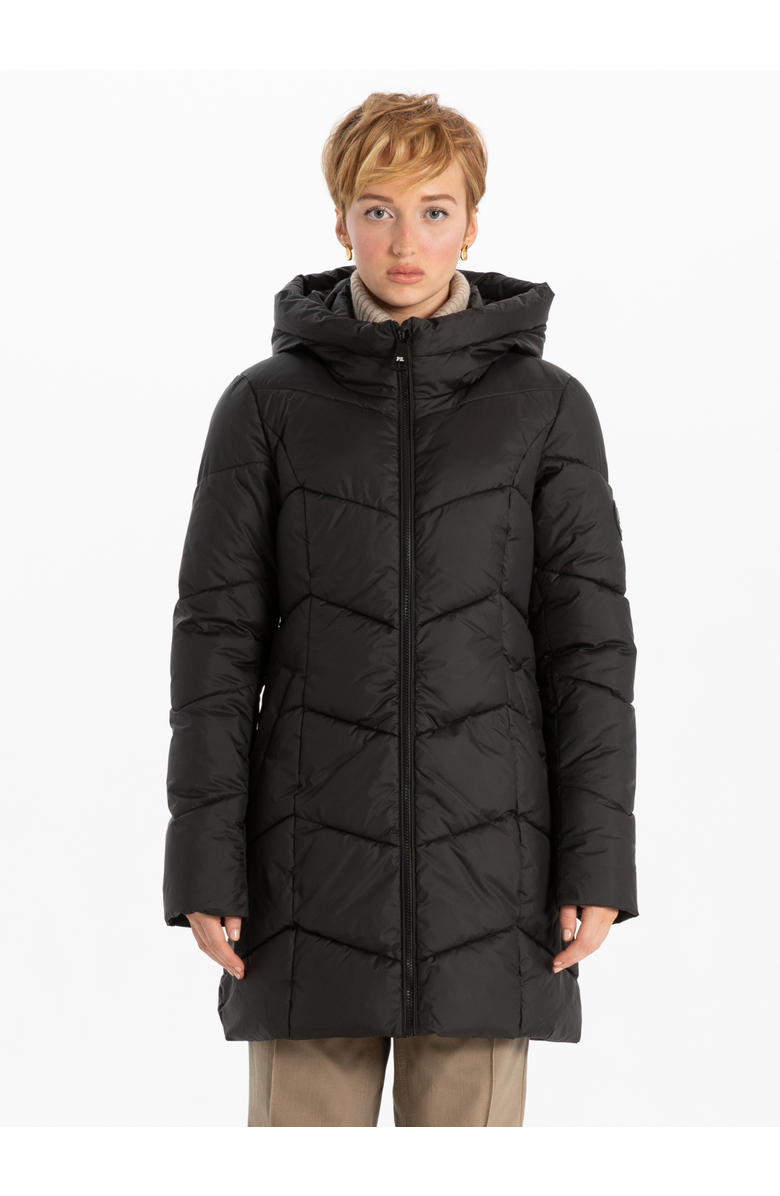 Point Zero CLASSIC LONG PUFFER DESIGN, Main, color, Black