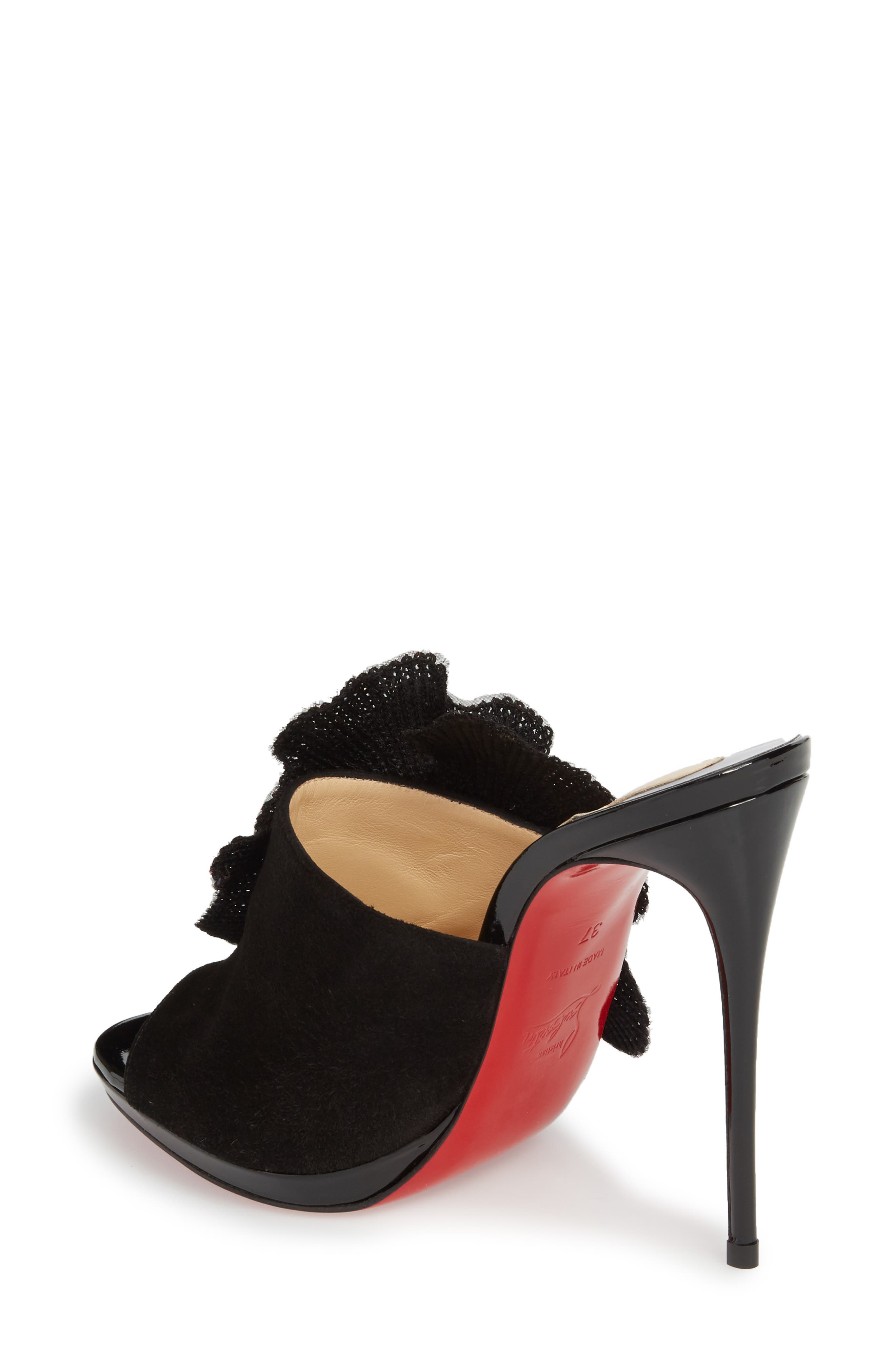 Christian Louboutin Submuline Sequin Flower Mule, Alternate, color, 