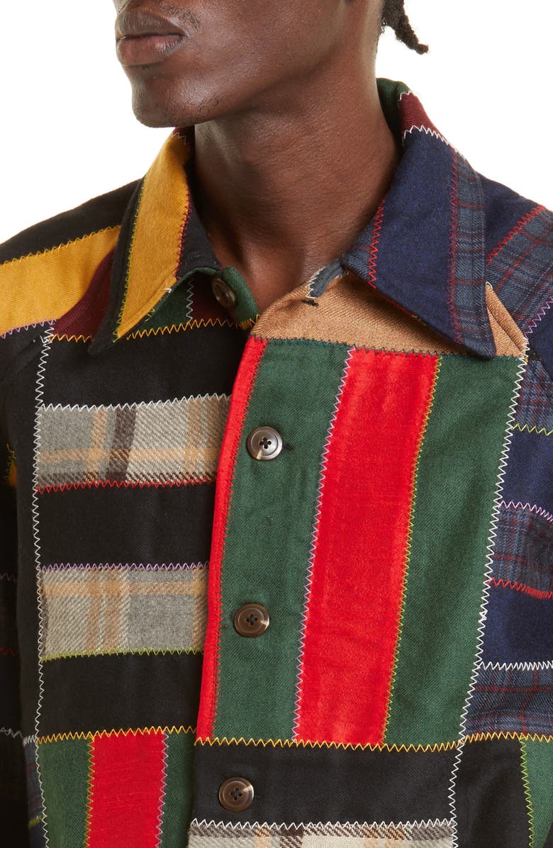 Bode 5-Bar Quilted Wool Jacket, Alternate, color, 