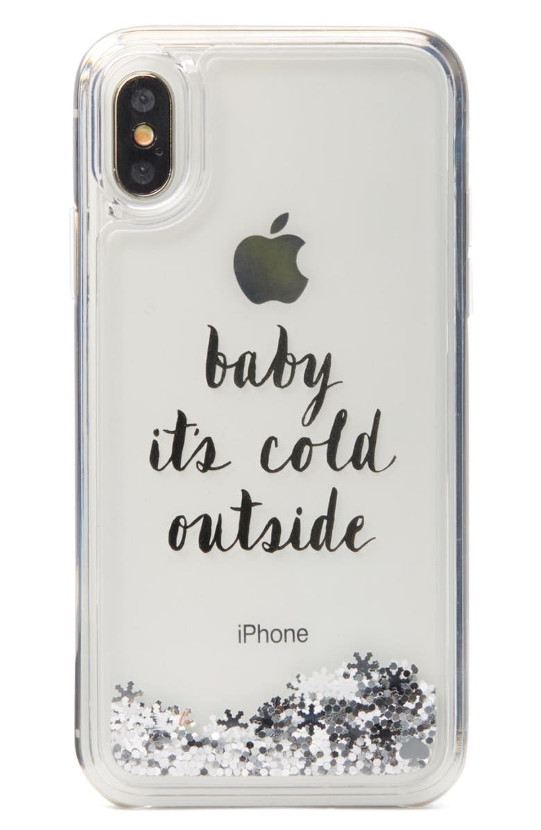 Kate Spade New York baby it's cold outside iPhone X case, Alternate, color,