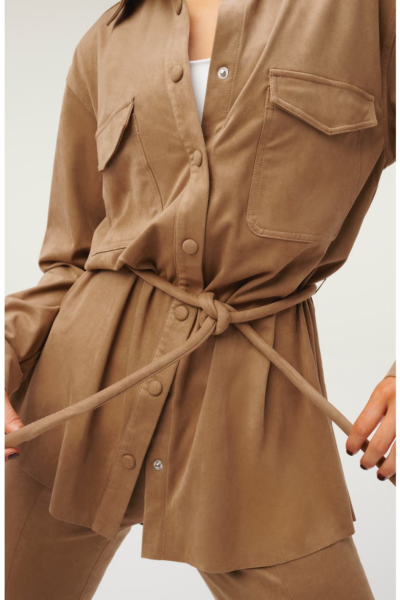 Belted Shirt Jacket, Alternate, color, WARM CARAMEL003