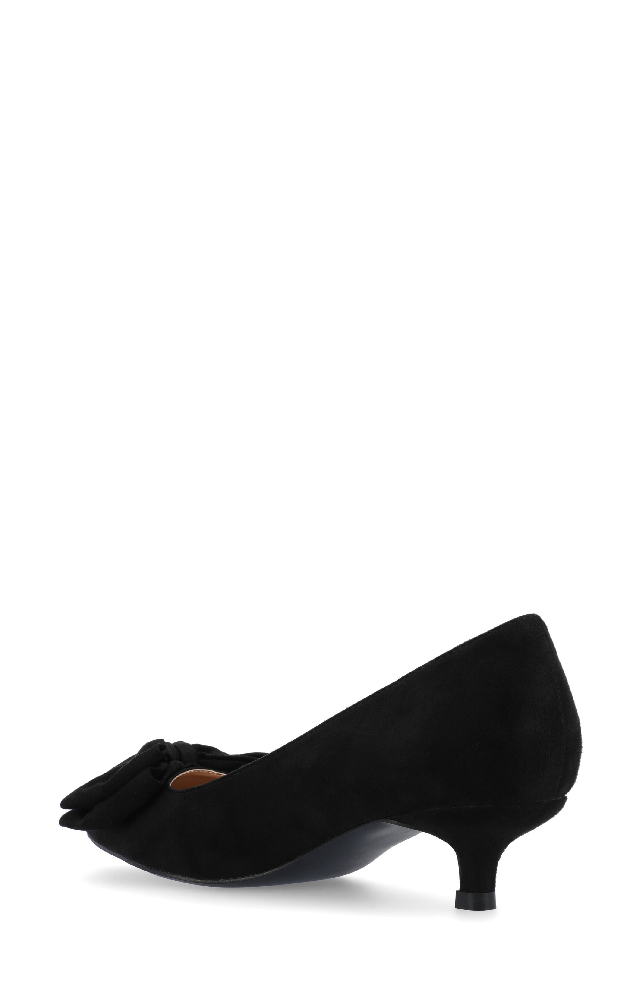 Journee Collection JOURNEE Orana Bow Kitten Heel Pump, Alternate, color, Black