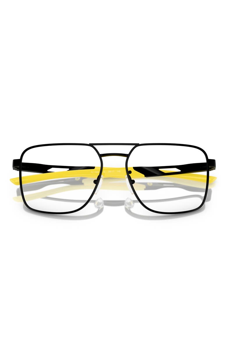 Scuderia Ferrari 58mm Square Optical Glasses, Alternate, color, Black Grey