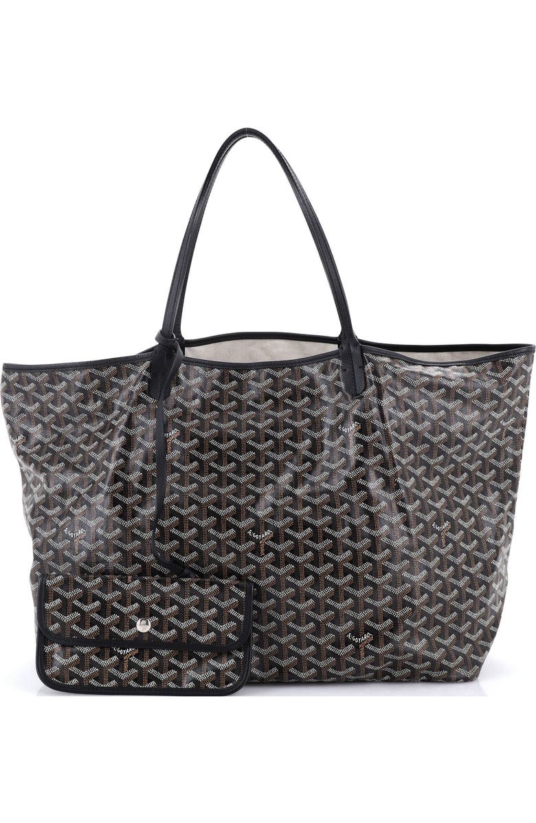 Pre-Owned Goyard Saint Louis Tote Coated Canvas GM, Alternate, color, Black