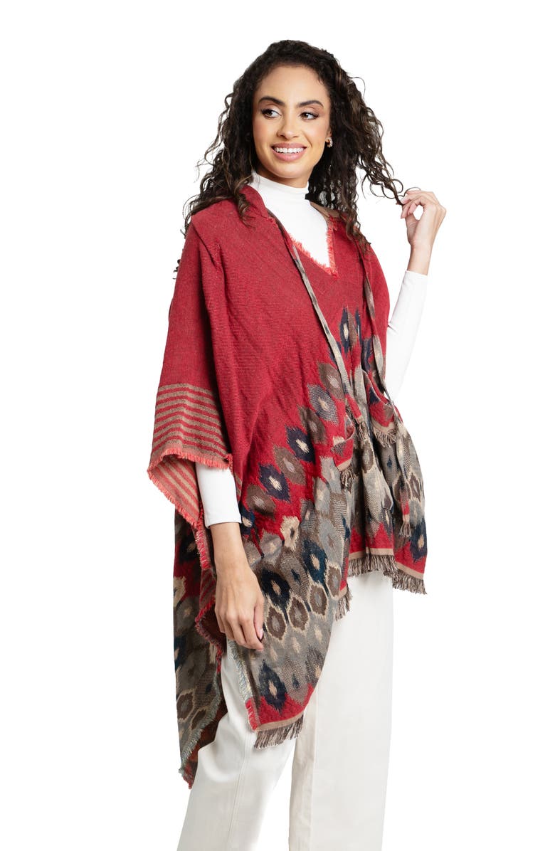 SAACHI Hooded Poncho, Alternate, color, 
