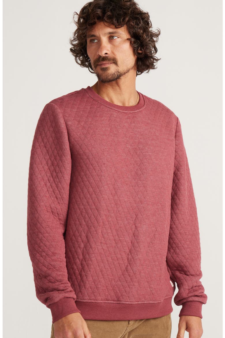 Corbet Quilted Sweatshirt, Alternate, color, CABERNET HEATHER