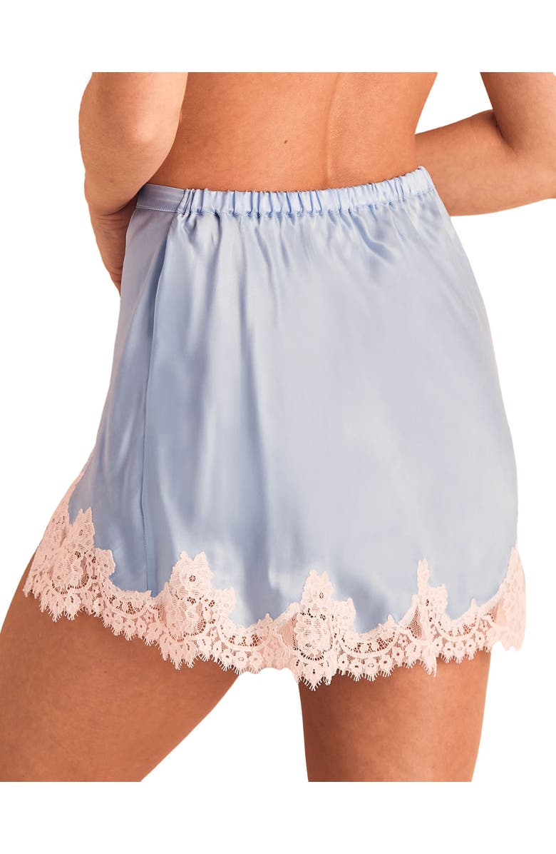 Adore Me Vegan Atelier Collection Silk Slip Skirt Lingerie, Alternate, color, Medium Blue