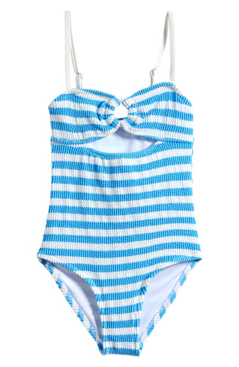 Kids' Textured One-Piece Swimsuit (Big Kid)