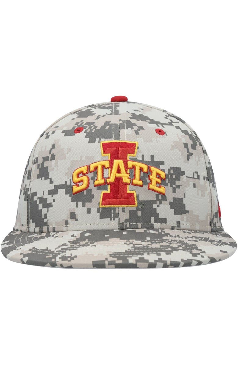 Nike Men's Nike Camo Iowa State Cyclones Aero True Baseball Performance Fitted Hat, Alternate, color, 