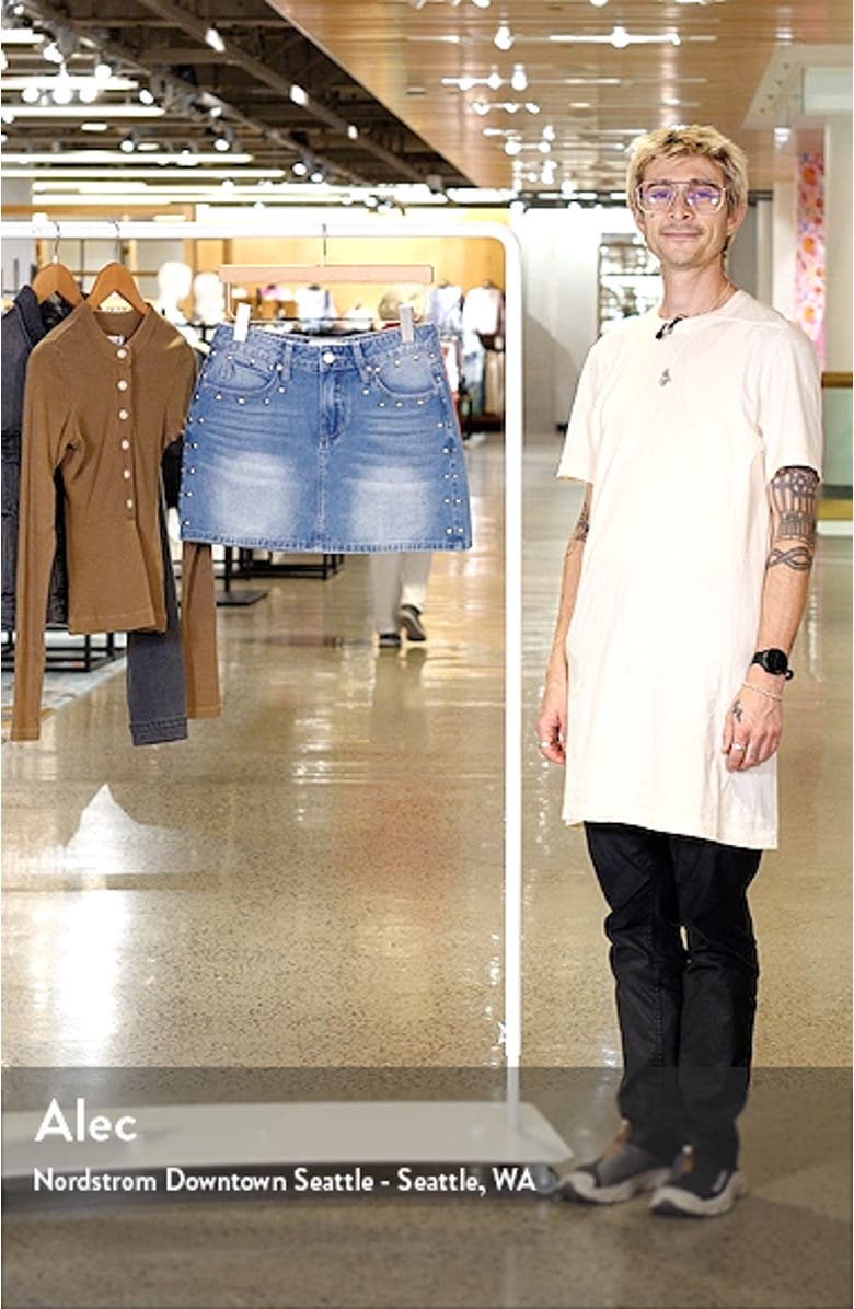 Studded Denim Miniskirt, sales video thumbnail