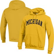 Champion Men's Champion  Maize Michigan Wolverines Basic Arch Fleece Pullover Hoodie