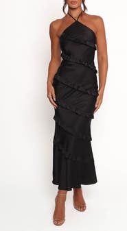 Petal & Pup Roxanne Halter Maxi Dress