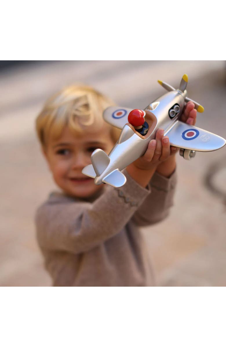 Baghera Jet Plane Toy, Alternate, color, Glossy Metallic Silver