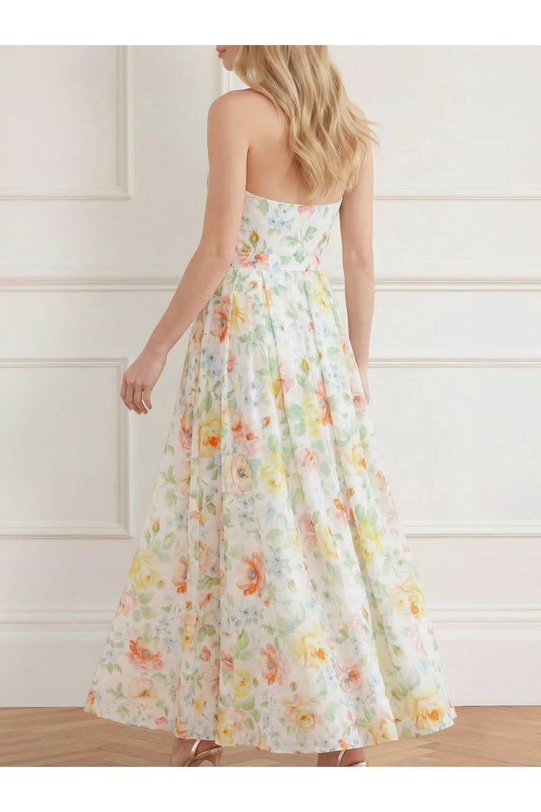 Sienna Rose Cotton Halter Maxi Gown, Alternate, color, Optic White