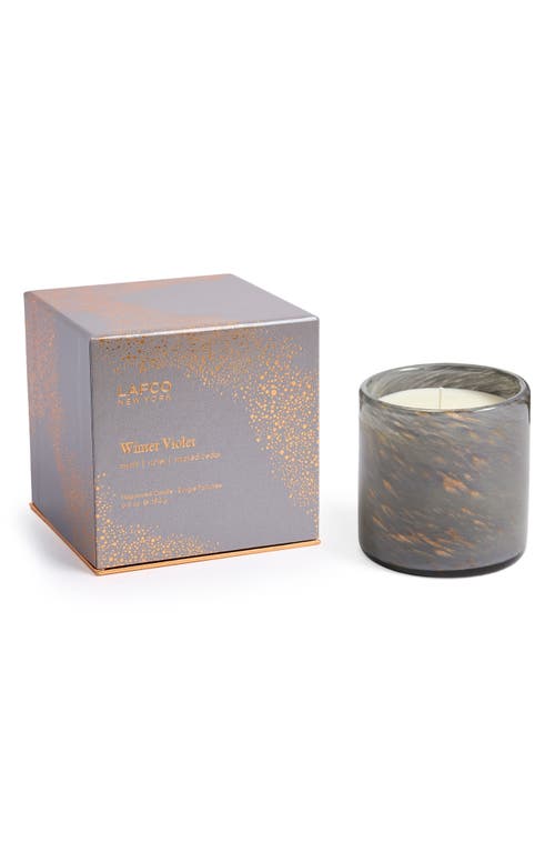 Lafco Winter Violet Classic Candle In Gray